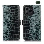 Custodia per telefono in pelle di vacchetta con strato superiore in coccodrillo per Honor 400 Lite (verde)
