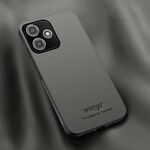 Custodia magnetica in pelle HUIYI per Redmi 12 5G (grigio)