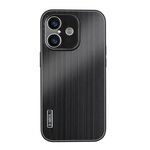 Custodia antiurto in lega di alluminio spazzolato ibrida per iPhone 16 Plus (nero)