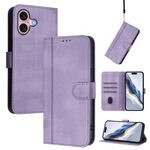 Custodia per telefono in pelle retrò con fibbia a giunzione per iPhone 16 Plus (viola)