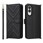 Custodia in pelle multifunzione con 6 slot per schede per Samsung Galaxy S25 Edge 5G e cinturino da polso (nera)