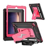 Custodia per tablet ibrida in silicone per iPad 9.7 2018 / Air / Air 2 con supporto a forma di bullone (nero, rosa, rosso)