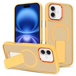 Custodia per iPhone 16 Plus con supporto invisibile e protezione MagSafe (arancione)