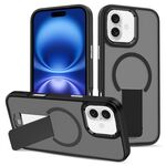 Custodia per iPhone 16 Plus con supporto invisibile e MagSafe (nero)