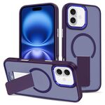 Custodia per iPhone 16 Plus con supporto invisibile e protezione MagSafe (viola)