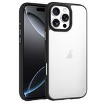 Custodia trasparente antiurto Phantom Frosted Airbag per iPhone 16 Pro Max (nera)
