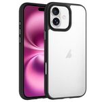 Custodia trasparente antiurto Phantom Frosted Airbag per iPhone 16 Plus (nera)