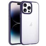 Custodia trasparente antiurto Phantom Frosted Airbag per iPhone 14 Pro (viola)