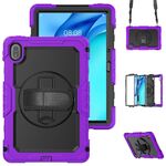 Custodia per tablet ibrida in silicone per Huawei MatePad SE 11 2024 con tracolla (viola)