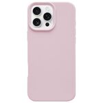 Custodia per iPhone 16 Pro in silicone liquido imitazione Dopamine Simple (polvere di Sakura)