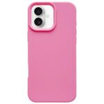 Custodia per telefono in silicone liquido imitazione Dopamine per iPhone 16 Plus (rosa)