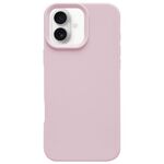 Custodia per iPhone 16 Plus in silicone liquido imitazione Dopamine (polvere di Sakura)