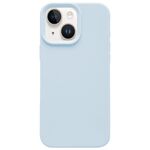 Custodia per iPhone 13 in silicone liquido Dopamine Simple Imitation (blu crema)