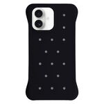 Custodia antiurto per iPhone 16 in PC con fori di colore solido e dissipazione del calore (nera)