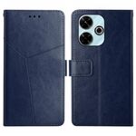 Custodia a libro in pelle con motivo a Y per Redmi 13x (blu)