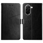 Custodia a libro in pelle con motivo a Y per Redmi A5 4G da 173,3 mm (nera)