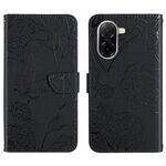 Custodia a libro in pelle con motivo a farfalla per Redmi A5 4G da 173,3 mm (nera)