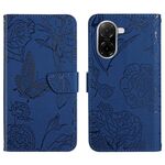 Custodia in pelle flip con motivo a farfalla in rilievo per Redmi A5 4G da 173,3 mm (blu)