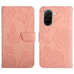 Custodia in pelle flip con motivo a farfalla in rilievo per Redmi A5 4G da 173,3 mm (rosa)