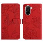 Custodia in pelle flip con motivo a farfalla per Redmi A5 4G da 173,3 mm (rosso)