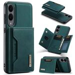 Per Samsung Galaxy S25 Edge 5G DG.MING M2 Series Borsa multi-carte a 3 scomparti + Custodia magnetica per telefono (verde)