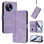 Custodia in pelle retrò con fibbia a sgancio rapido per Tecno Camon 30S / 30S Pro (viola)