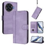 Custodia in pelle retrò con fibbia a giunzione per Tecno Spark 20 Pro+ 4G (viola)