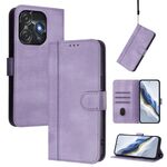 Custodia per telefono in pelle retrò con fibbia a giunzione per Tecno Spark 10C / 10 4G (viola)