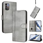 Custodia per telefono in pelle retrò con fibbia a giunzione per Nokia G11 4G / G21 4G (grigio)