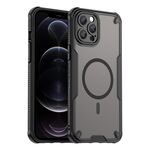 Custodia magnetica Armor Glaze MagSafe per iPhone 12 Pro Max (nera)