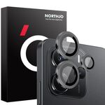 Per Xiaomi Redmi Note 14 4G 164,84 mm NORTHJO Pellicola protettiva per obiettivo della fotocamera con anello in metallo CD in vetro temperato (nero)