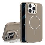 Custodia per iPhone 12 Pro con supporto per obiettivo in silicone organico MagSafe (oro deserto)