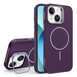 Custodia per iPhone 13 con supporto per obiettivo in silicone organico MagSafe (viola)