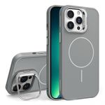 Custodia per iPhone 13 Pro Max con supporto per obiettivo in silicone organico MagSafe (grigio)