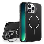 Custodia per iPhone 13 Pro Max con supporto per obiettivo in silicone organico MagSafe (nero)