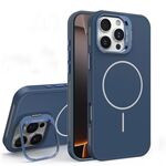 Custodia per iPhone 16 Pro con supporto per obiettivo in silicone organico MagSafe (blu)