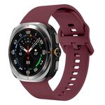 Cinturino in silicone con fibbia colorata per Samsung Galaxy Watch Ultra 47 mm (rosso vino)