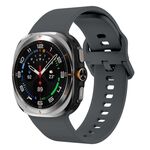 Cinturino in silicone con fibbia colorata per Samsung Galaxy Watch Ultra 47 mm (grigio scuro)