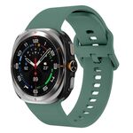 Cinturino in silicone con fibbia colorata per Samsung Galaxy Watch Ultra 47 mm (verde pino)