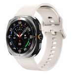 Cinturino in silicone con fibbia colorata e tinta unita per Samsung Galaxy Watch Ultra 47 mm (Starlight)