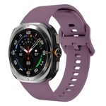 Cinturino in silicone con fibbia colorata per Samsung Galaxy Watch Ultra 47 mm (viola fumo)
