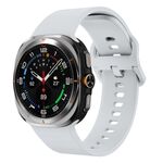 Cinturino in silicone con fibbia colorata per Samsung Galaxy Watch Ultra 47 mm (grigio argento)
