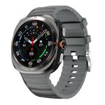 Cinturino sportivo in silicone tinta unita per Samsung Galaxy Watch Ultra 47 mm (grigio)