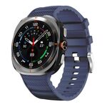 Cinturino sportivo in silicone tinta unita per Samsung Galaxy Watch Ultra 47 mm (blu notte)
