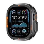 Per Apple Watch Ultra 2 / Ultra 49 mm, cassa in metallo a copertura totale (nero)