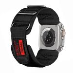 Cinturino in nylon con gancio e tri-loop Kalebol per Apple Watch da 42 mm / 41 mm / 40 mm / 38 mm (nero)