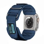 Cinturino in nylon con gancio e tri-loop Kalebol per Apple Watch da 46 mm / 49 mm / 45 mm / 44 mm (blu)