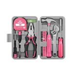 Set di attrezzi manuali per riparazioni multifunzionali, ferramenta per la casa, stile: 20 pezzi/set, rosa