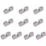 10 pezzi 2 in 2 out morsettiera a pressione con aggancio rapido a scatto (KV232-2PC)