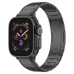 Cinturino per Apple Watch 46mm / 49mm / 45mm / 44mm con fibbia in titanio puro a un perno (nero)